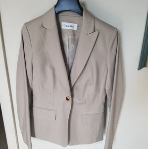 Calvin Klein beige petite blazer